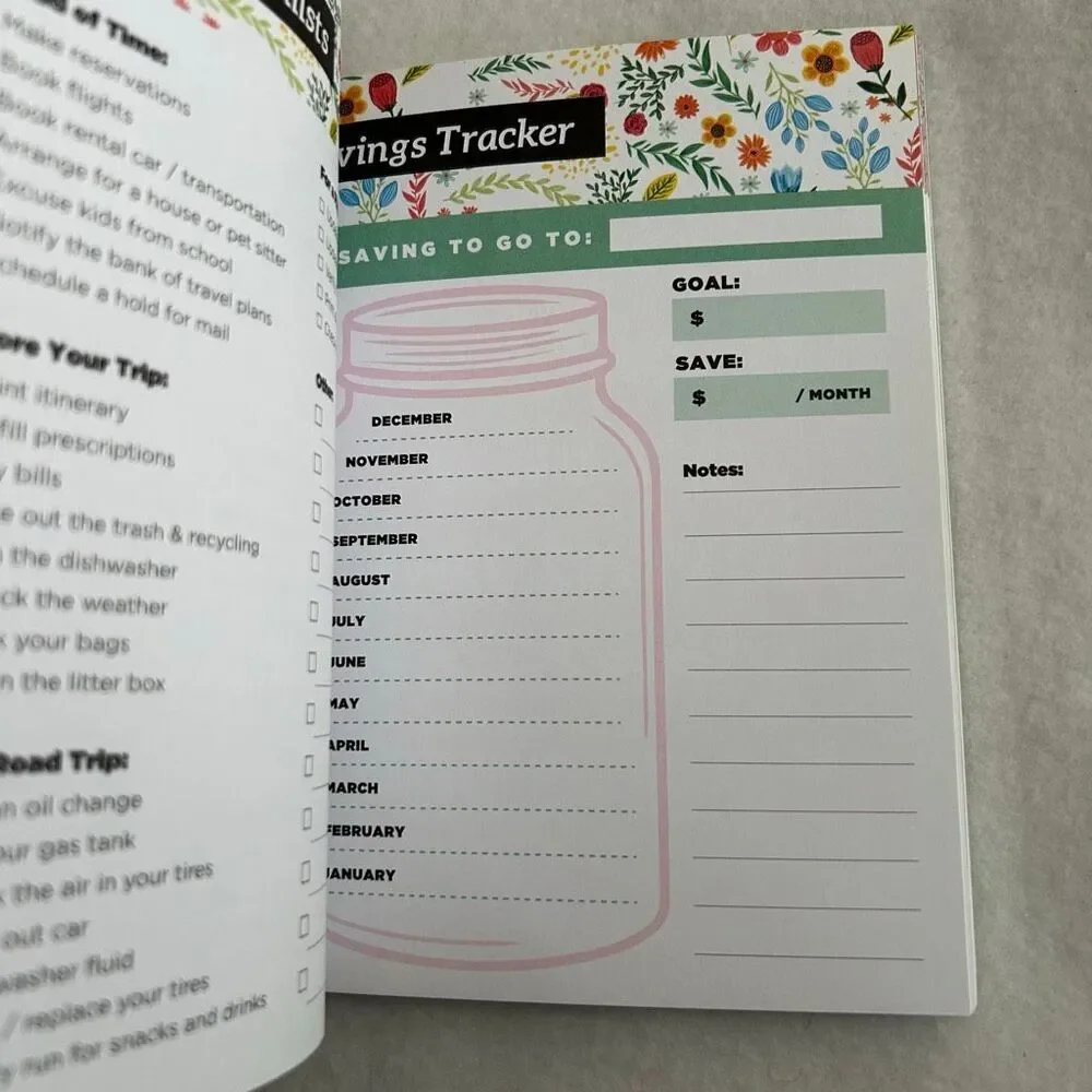 Travel Planner World Map Journal and Stickers Set